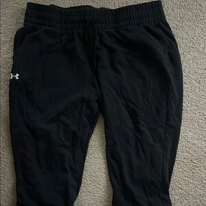 Under Armour Black Sweatpants with Moisture-Wicking Fabric